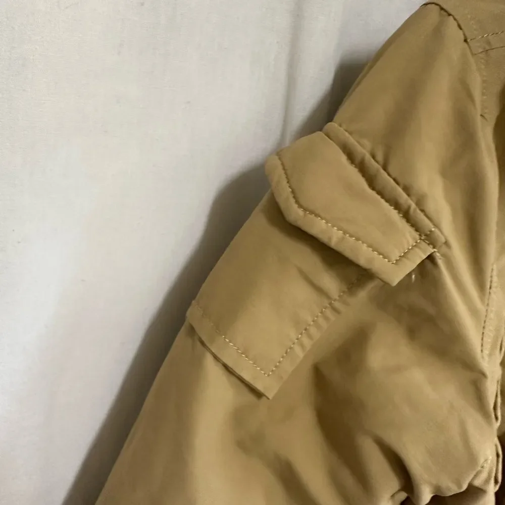 Woolrich Toddler Down Filled Full Zip Parka Jacket with Hood Tan Brown Size 2T